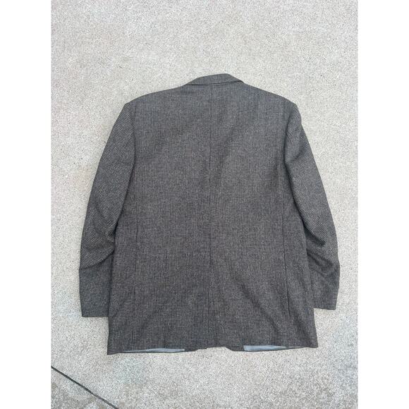Vtg Lands' End Jacket Men Size 42R Gray Lambs Wool/Wool Tweed Two Button Blazer - Picture 5 of 6